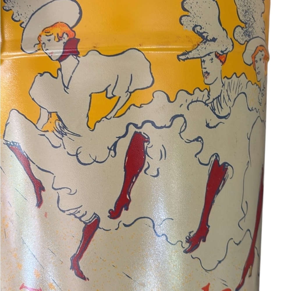 Vintage Troupe De Mlle “Le Can Can” French Toulouse Design Large Container - Picture 6 of 10